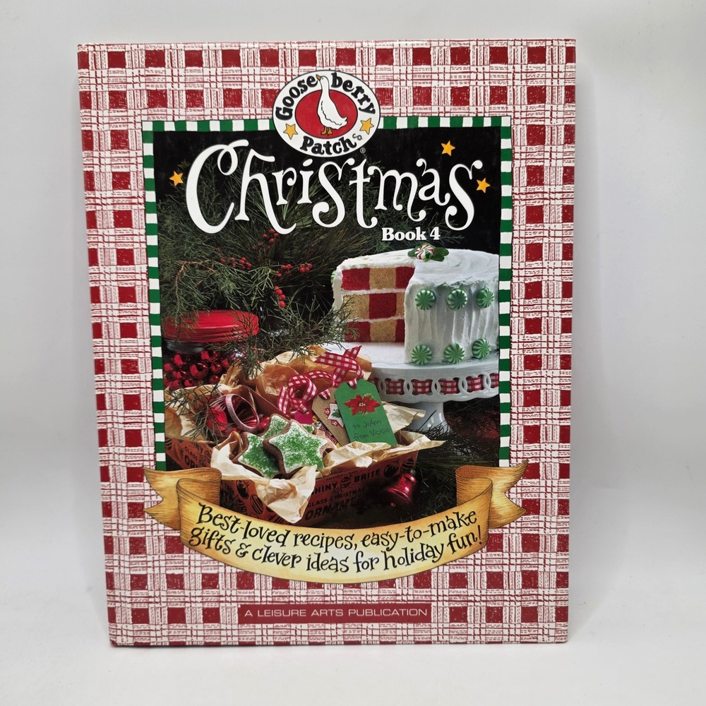 Gooseberry Patch Christmas Book Hardcover Holiday Recipes Crafts 90's Christmas